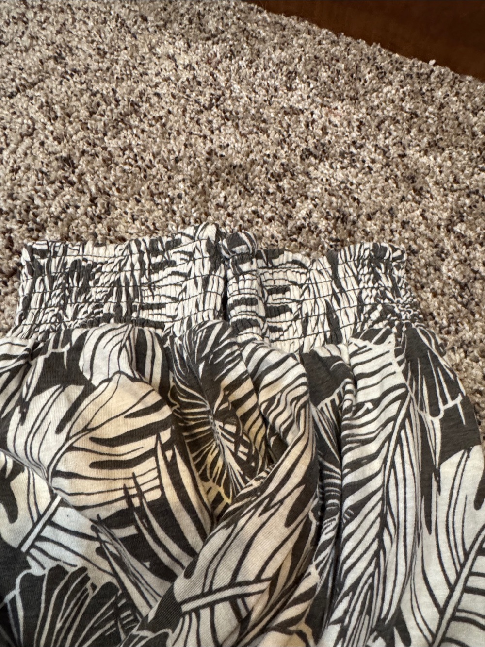 Pact Green and White Tropical Print Tank Top & joggers Set - Picture 2 of 4
